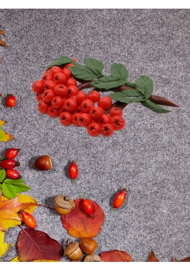 Clayfairy Sonbahar Üvez Salkımı Broşu 259734744 Yeşil