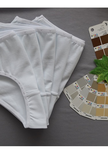 Alya Underwear Anne Kız Kombin Pamuklu Külot - Beyaz Slip İç Çamaşırı - 5'li Paket Beyaz-p05