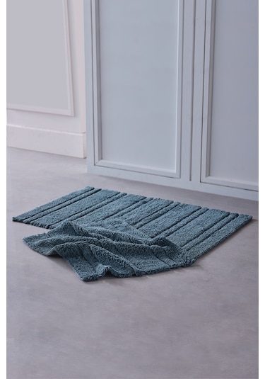 Doquhome Pera Banyo Paspası Petrol 60x100cm Petrol