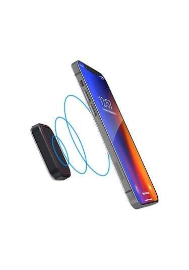 Sones Düz Yapışkanlı Manyetik Araba Cep Telefonu Navigasyon Tutucu Gri