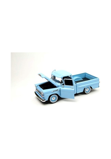 Motormax 1:24 W/b American Classics 1958 Chevrolet Apache Fleet Side Pickup Diecast Mavi