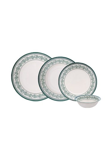 Emsan Arya 24 Parça 6 Kişilik Yemek Takımı Yeşil Yeşil