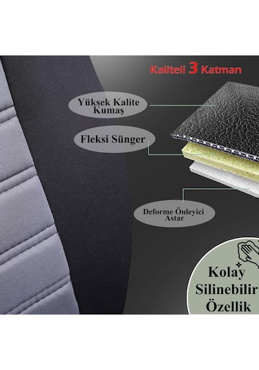 Trend Serisi Opel Omega İle Uyumlu Tam Set Oto Koltuk Kılıfı