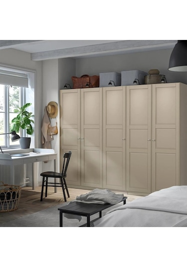 Ikea Gri Modern Kapaklı Gardırop 250x60x201 Cm