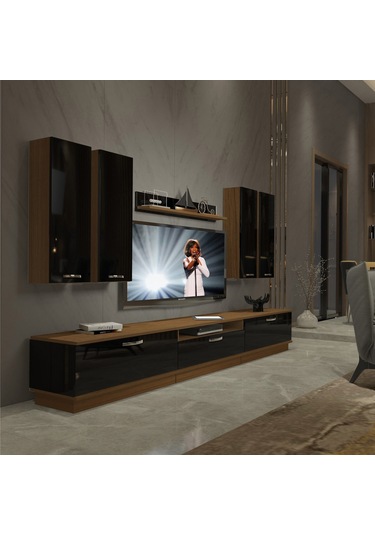 Decoraktiv Trendstyle 8d Mdf Tv Ünitesi Tv Sehpası Ceviz - Siyah