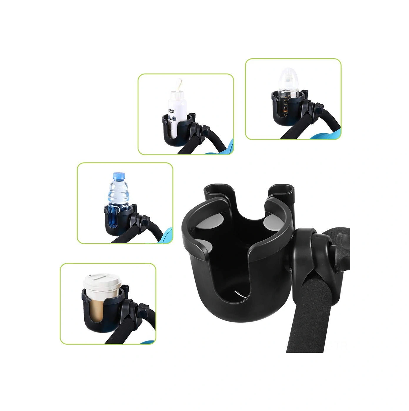 Padalink Ev, Araba Kullanıma Uygun Universal Telefon Tutucu, 3.5"-6.8" Telefon Boyutuna Uygun, Siyah Abs Plastik Materyal, 0.55-1.7 İn Clip Aralığı