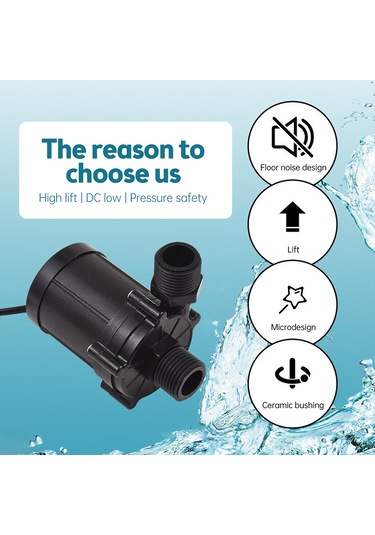 Reedark Sessiz 24v Dc Dalgıç Pompa - 700l/h Akış, 12m Yükseklik, Akvaryum Ve Çeşmeler İçin