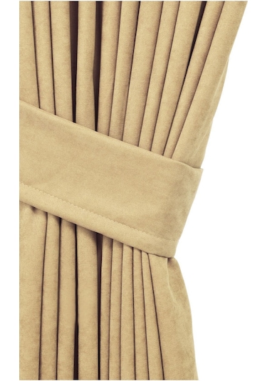 Cheap's Home Petek Dokulu Kadife Dokuma Sık 1 X 3 Pileli Fon Perde Vizon