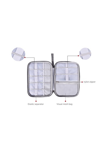 Yifomall Siyah Taşınabilir Usb Ve Kulaklık Saklama Çantası - Ev Ve Günlük Kullanım İçin Dayanıklı Materyalden Koruyucu Organizer