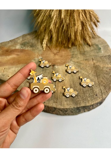 Mr. Home Ahşap Uv Baskılı Safari Figür Magnet