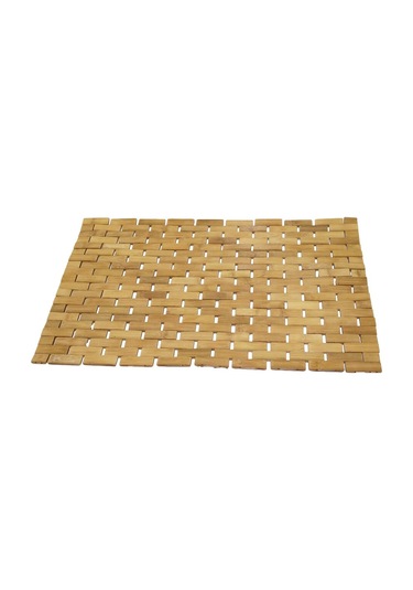 Dikdörtgen - Bambu Kaydırmaz Banyo Paspası 42x62cm 5361 Çok Renkli