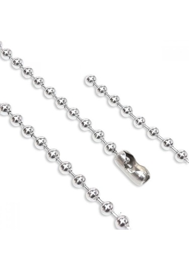 Erkek Damla Çelik Zincir Kolye 6mm 9182 Gümüş