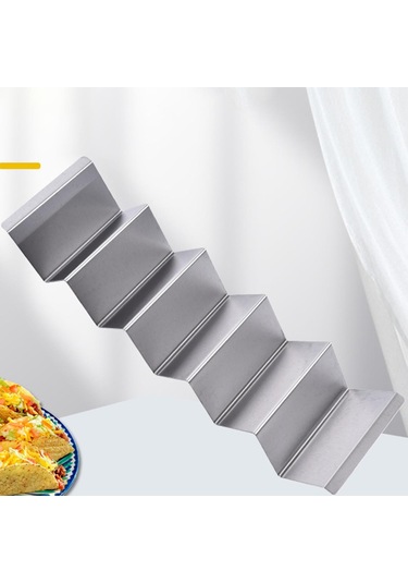 Suntek Mexican Taco Stand Tepsisi Pişirme Ev Barbekü Için Gri