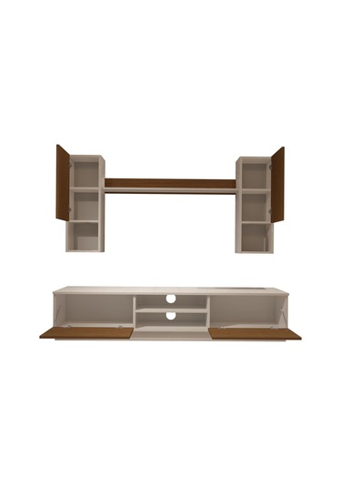 Decoraktiv Eko 5dab Slm Dvd Tv Ünitesi Tv Sehpası Beyaz - Ceviz