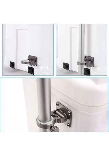 2 Adet Balkon Güneşlik Tutucu Alüminyum Alaşımlı Balıkçılık Kutusu Şemsiyesi Diğer