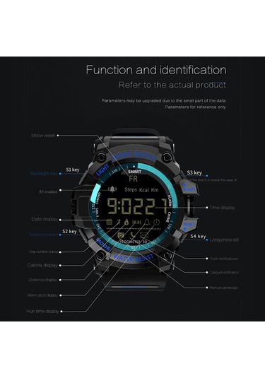 Geeroyoo Lokmat Mk16 Spor Akıllı Saat: 12 Ay Pil Ömrü, Ip67/5atm Su Geçirmezlik, El Parlaklık, Aktivite Takibi, Uyku Takibi, Bluetooth, Android/ios Desteği Kırmızı