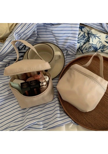 Elmpaly Yeşil Renkli Çok Amaçlı Mini Makyaj Çantası, Ruj Anahtar Şarj Kablosu Saklama Yeşil