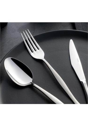 Nehir Zarif Sade 89 Parça Karton Kutulu Çatal Kaşık Bıçak Takımı Gümüş