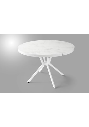 Bade Mdf Oval Highgloss Açılır Mutfak Masası 73x120 001