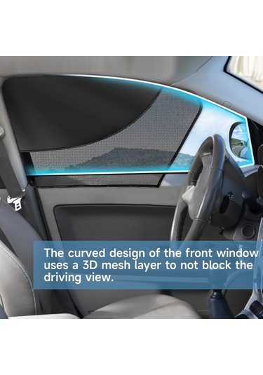 Suofeng Araba Pencere Güneşlik: Çift Katlı Magnetlı, Isı Ve Uv Engeli, Kombine Sürücü + Arka Pencere 2 Adet