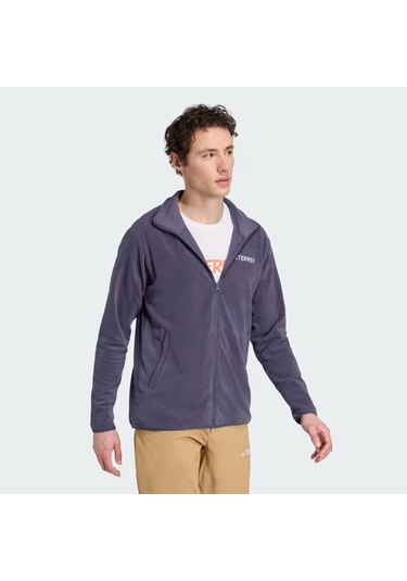 Adidas Multi Essentials Fermuarlı Erkek Polar Ceket Jm3116 Gri