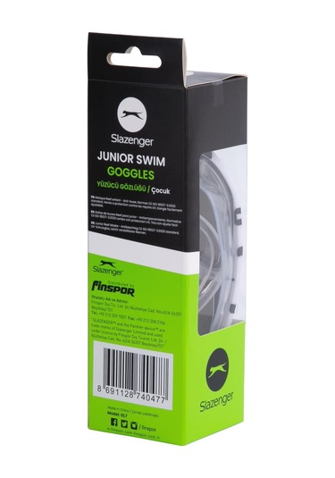 Slazenger Junior Yüzücü Gözlüğü Mırror Gl7 Smokewhitewhitblk Beyaz