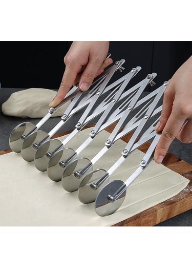 Aubyhe Stainless Steel Multi-wheel Baking Cutter: Pizza, Pie Ve Pastry Kesici - 5 Tekerlekli İki Yönlü Profesyonel Mutfak Aracı Diğer