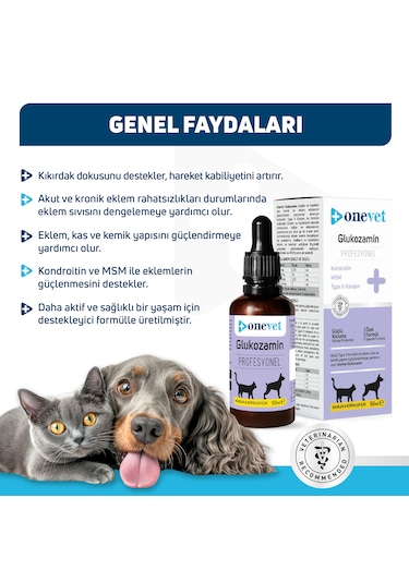 Onevet Kedi Ve Köpekler İçin Glukozamin Damla 50 Ml