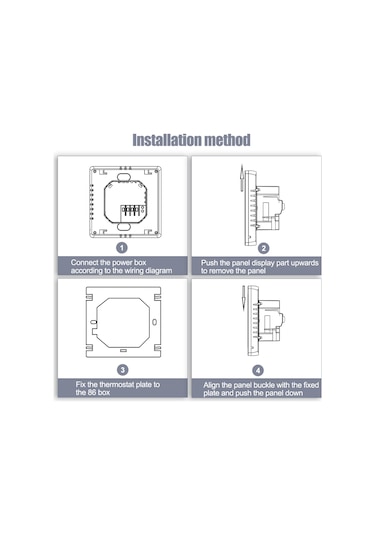 Hfambition Wifi Akıllı Dokunmatik Termostat, Tuya Uygulaması İle Kontrol, Beyaz Işık, 3a Su Isıtma, Sıcaklık Regülatörü 5-90 C