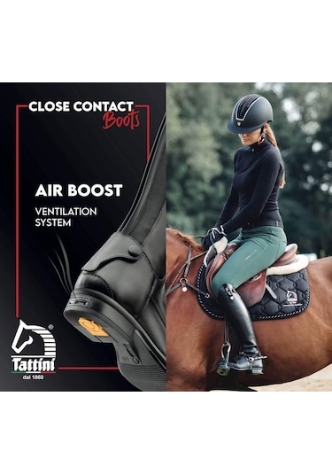 Tattini Unisex Hakiki Deri Siyah Medium Binici Cizmesi Çizme 990 Breton Cızme Black- Medıum Siyah