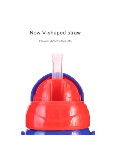 Sones Bebek Su Besleme Şişesi Pipetli Taşınabilir Karikatür Saklama Bardakları Spor Şişeleri Bebek Besleme Bardakları Mavi