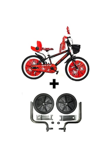 Sarissa Spinne 20 Jant 6 Ve 10 Yaş Çocuk Bisikleti Kırmızı + Yan Destek Tekeri Kırmızı