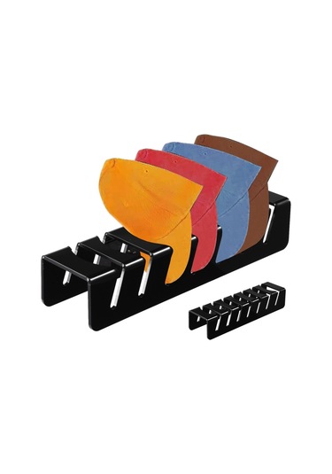 Neevoyu 7 Oluklu Akrilik Şapka Düzenleyici, Fişmen Şapka-kowboy Şapka Depolama Rafı, Transparan 1 Adet