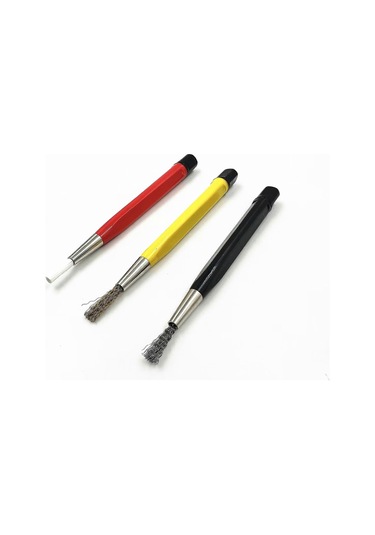 Çizik Fırçası Seti, Kalem Tarzı Hazırlık Zımpara Fırçası, Çelik, Pirinç, Fiberglas, Naylon Yedek Uçları Mücevher, Saat, Madeni Para Temizliği İçin