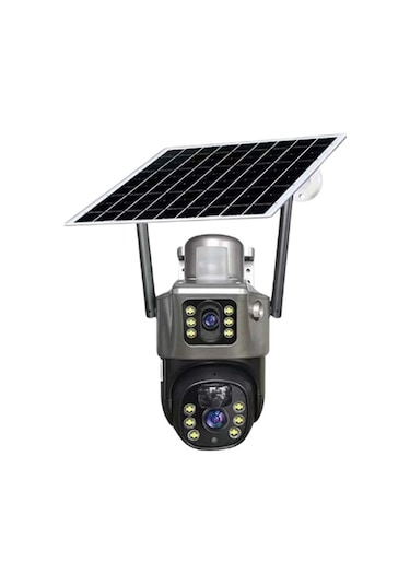 O-kam 3620 6mp Ip Çift Kameralı Ptz 4g Sim Kartlı Solar 128gb Sd