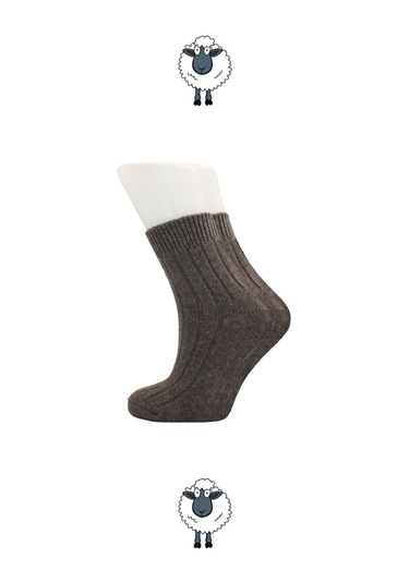 Kadın Lambswool Yün Kışlık Çok Renkli Yarım Konç Çorap 6'lı Paket Çok Renkli