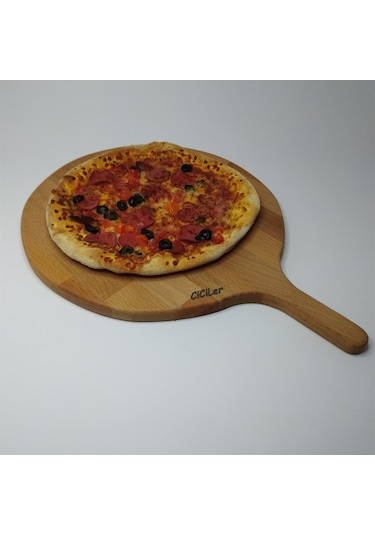 Ahşap Saplı Pizza Tahtası Ahşap