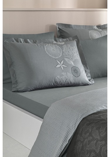 Özdilek Corallino Çift Kişilik Pikeli Nevresim Takımı Antrasit