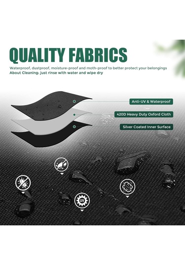 Veranda Yastık Depolama Çantası, Dış Mekan Mobilyaları Yastıkları İçin 68 İnç Depolama Çantası Altın