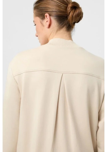 Bogner Nika Jersey College Yaka Ve B - Logo Detaylı Kadın Ceket Bej