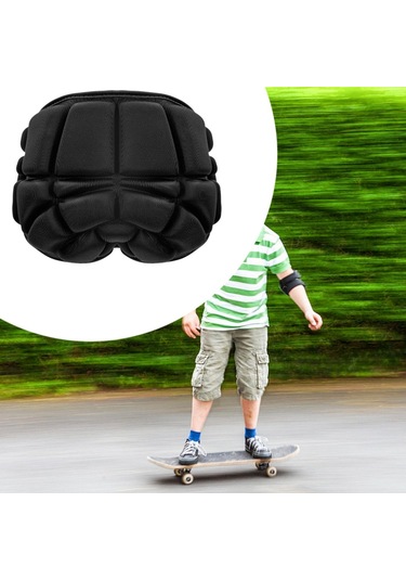 Suntek Kayak Koruyucu Donanım Butt Pad Kaykay Çocuklar-siyah Siyah