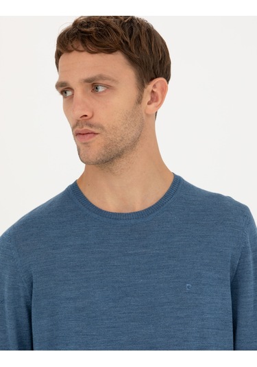 Pierre Cardin Erkek Mavi Triko Kazak 50270054-vr036 Mavi