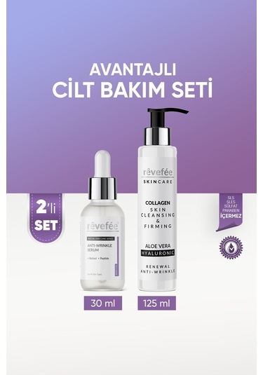Anti-wrinkle Serum Retinol Peptide & Cilt Temizleyici Ve Sıkılaştırıcı 2'li Set