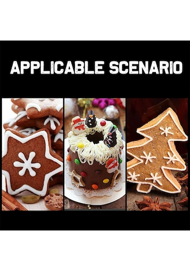 Maiyame Noel Kurabiye Kesici Seti, 3d Plastik Spring Press, Pasta Ve Tatlı Kalıpları 4/8 Adet Gri