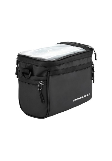 Bengguo Bisiklet Telefon Tutucu Çantası Bisiklet Gidonu Çantası Siyah