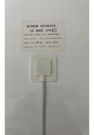 220v Ayna Arkası Bugu Çözücü - Bugu Önleyici Kare Renkli