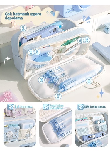 Çeşitli Katlar İle Büyük Kapitet Durum Kutusu Pastel Yeşil