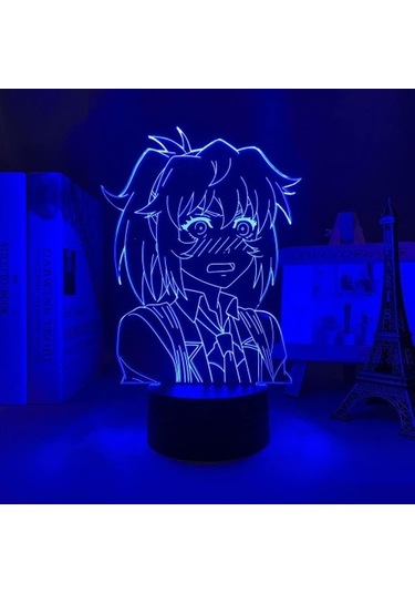 Goldenqian High Rise Invasion Anime 3d Gece Lambası Boy Için 16 Renk Kız Odası Dekoru Illusion Led Lamba Usb Manga Enis Figürü Uygun Çocuklar Hayranlar Yılbaşı Hediyeleri X4gatj Siyah