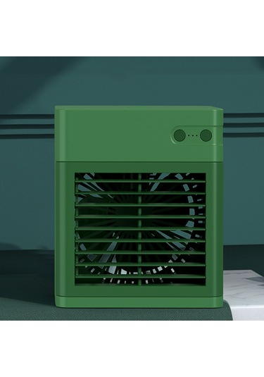 Samdoo Yeşil Mini Usb Soğutucu Fan - 3'ü 1'de: Soğutma, Nemlendirme Ve Temizleme - Taşınabilir, Dahili Pil, 3 Hız Seviyesi