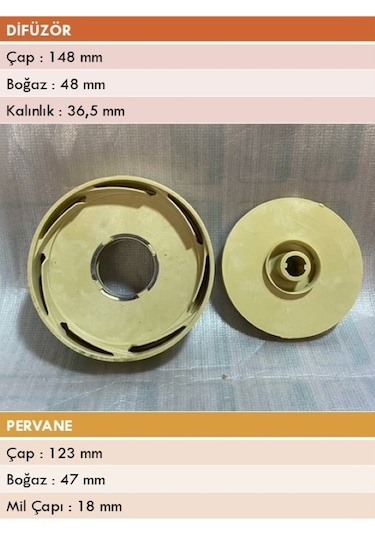 Standart Sb100 Serisi Dik Milli Pompa Fan Difüzör Takımı